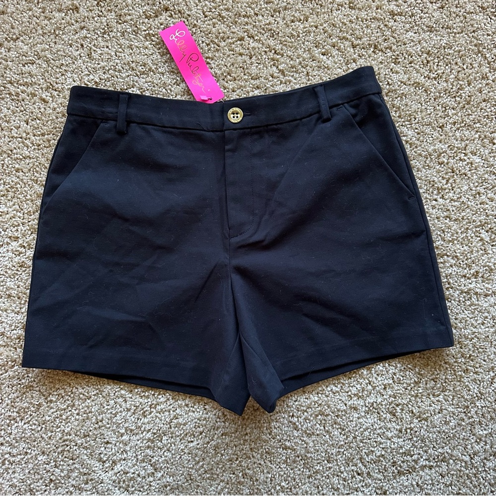 Lilly Pulitzer Gretchen High Rise Shorts Women’s 10 Black NWT